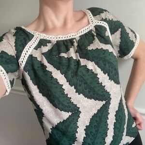 Retro Leaf Blouse